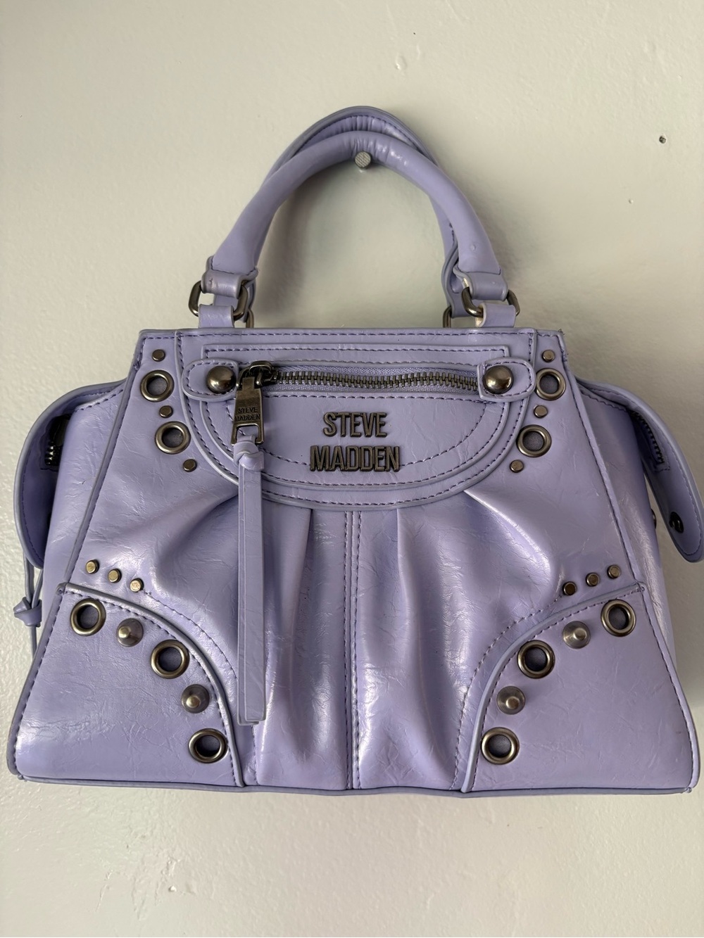 Steve Madden Lilac Studded Satchel